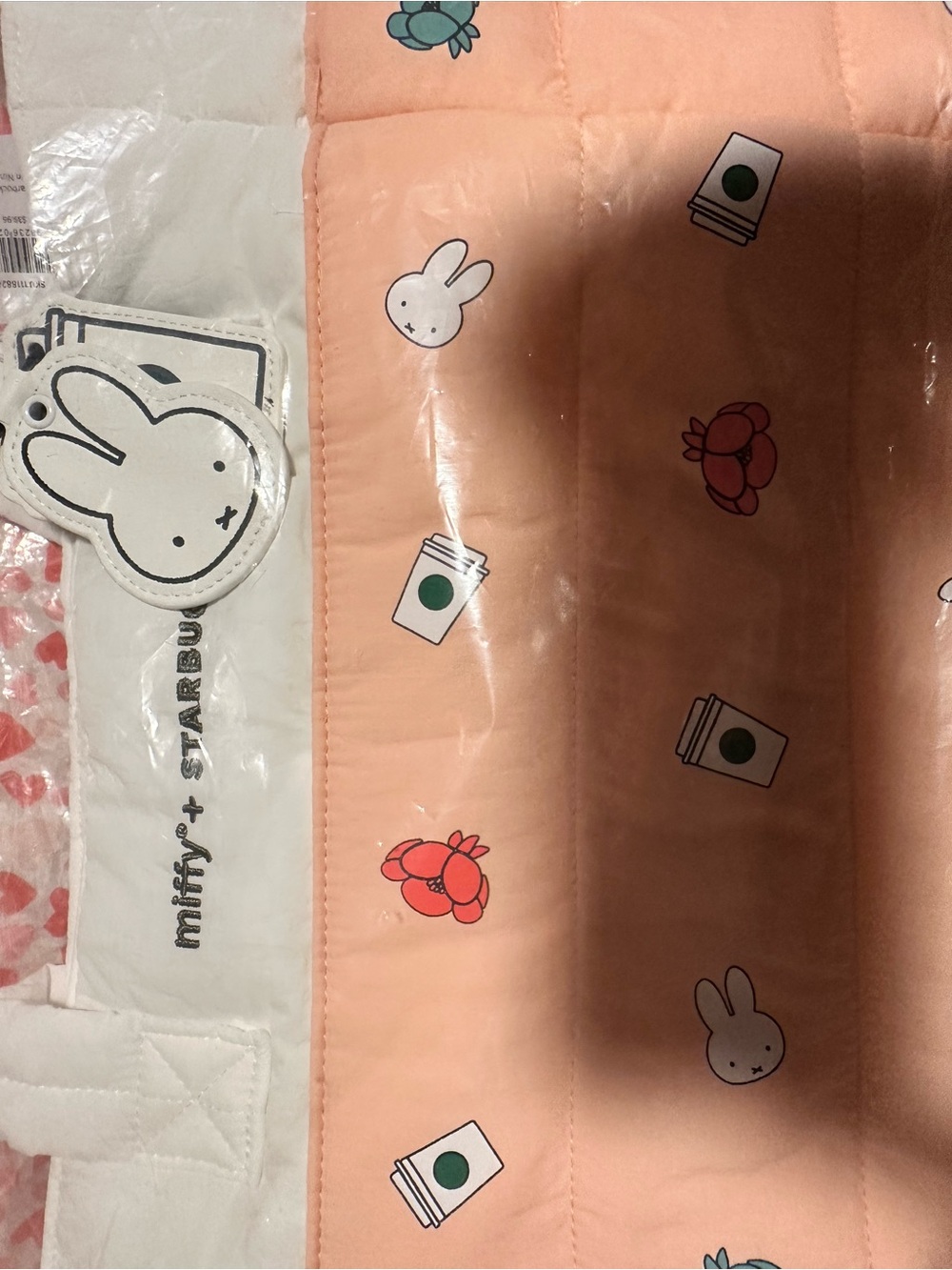 Starbucks Miffy Quilted Tote & Pouch - Picture 3 of 6